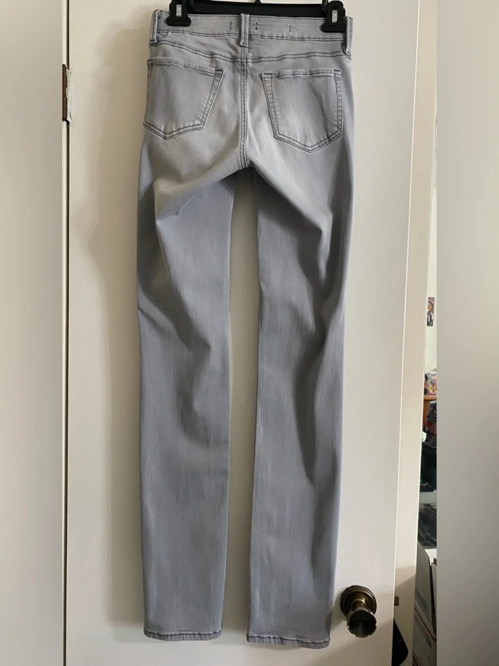 NYDJ Gray Straight Leg Jeans - Neutral Gray - Picture 3 of 14